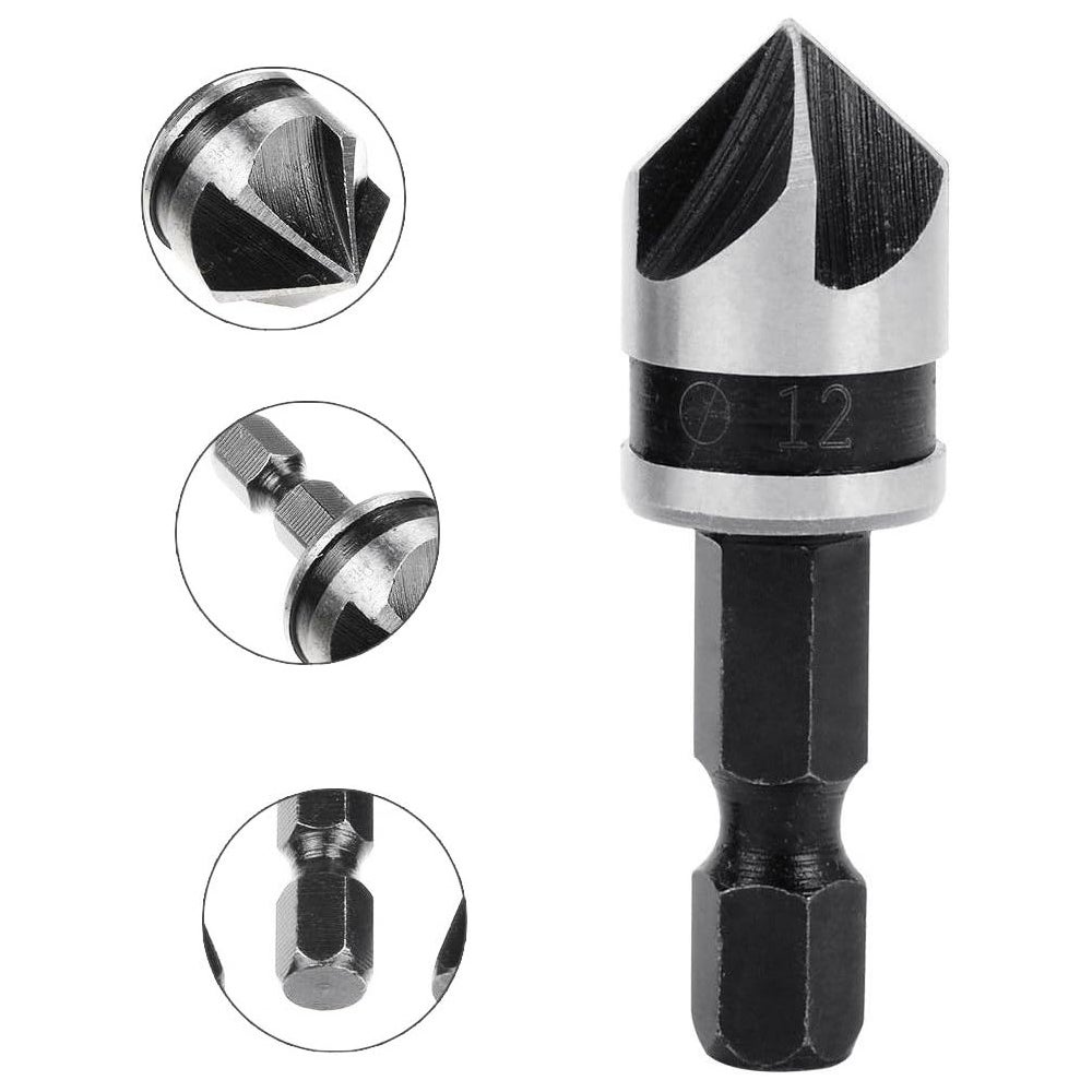 Lot De 3 Forets En Acier Titane à étage, 4 12/4 20/4 32 Mm, Tige Hexagonale Pour Métal, Bois, Acier