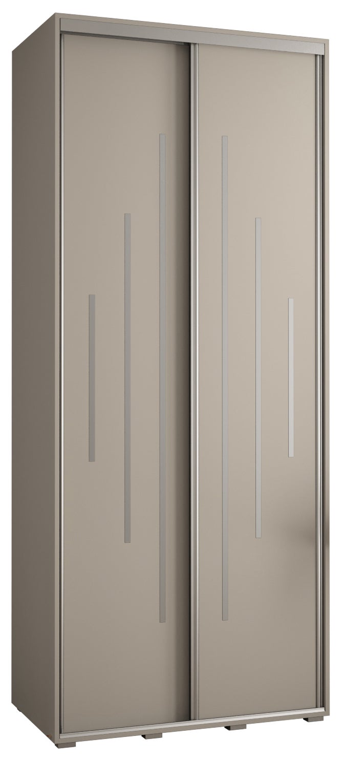 Szafa przesuwna wysoka Dakota 12 110 x 45 x 235,2 cm kaszmir + u. Srebrny - Abiks Meble