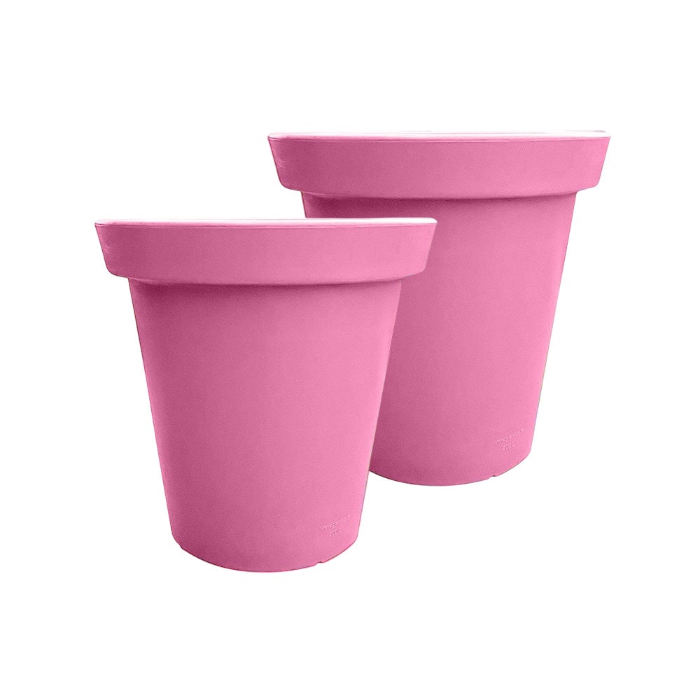 Vaso Per Piante XXL Rotondo A Maglia - Diametro 30 Cm, Altezza 26 Cm, 5 Colori, Plastica