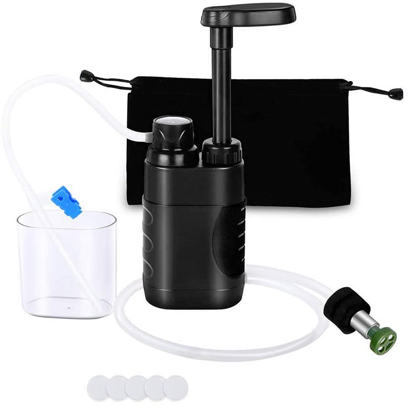 Filtre à Eau Namvo 3000 L – Survie Camping – 0,01 Micron – 4 Couches – Vert Armée – Pour Rivière, Pluie