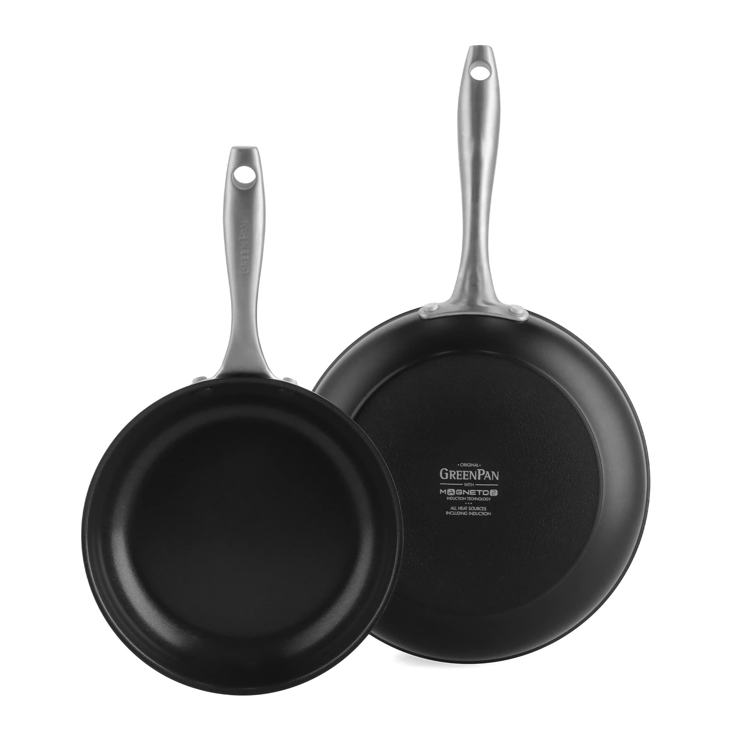 GreenPan Lima Midnight, Pentola in Ceramica Antiaderente Sana Anodizzata Dura da 20 cm/3,1 litri con coperchio, Senza PFAS, Adatta all'induzione, Lavabile in lavastoviglie, Adatta al forno, Nera