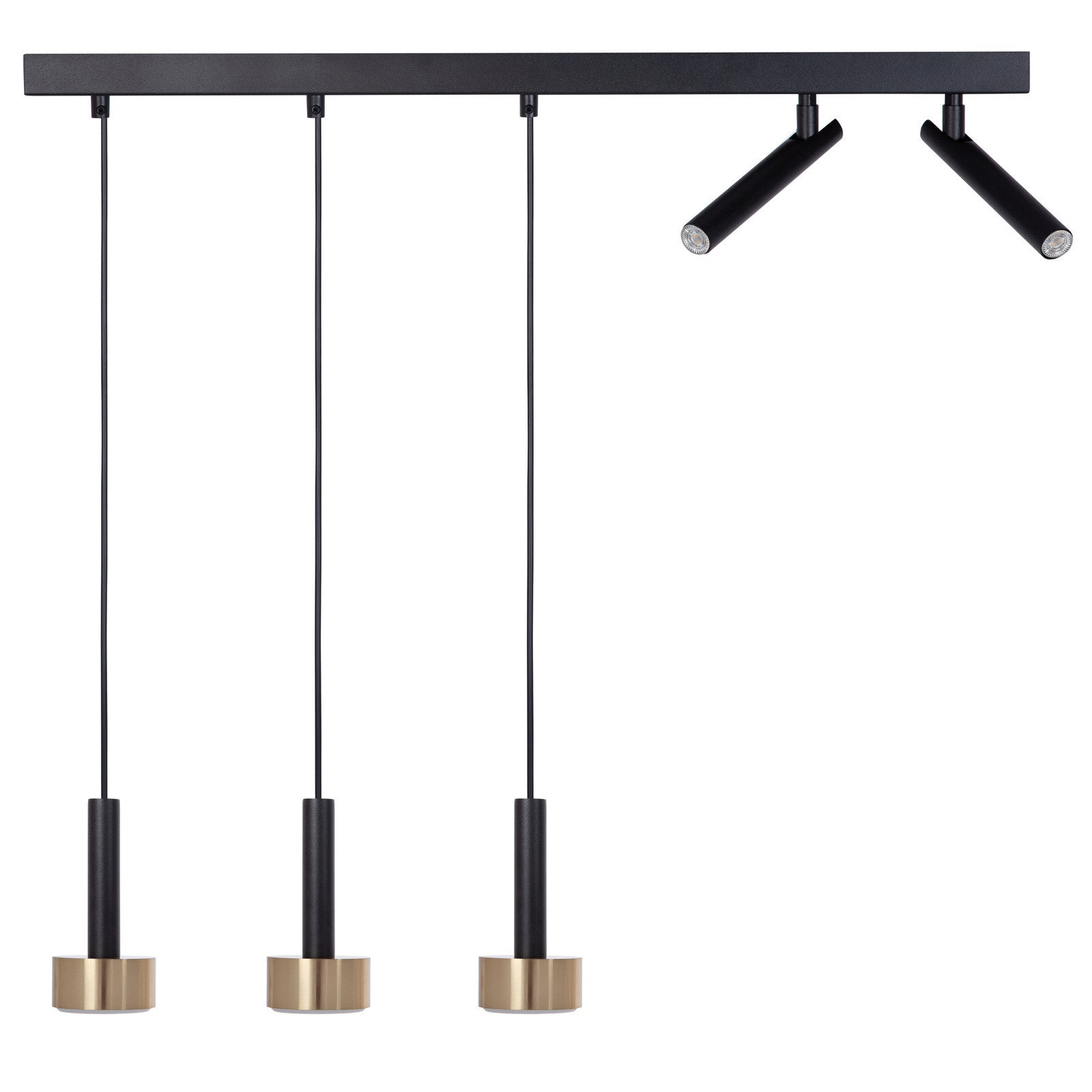 Lampa wisząca Stamp czarno-złota 5xGX53+G9x12W + 3W nowoczesna wym: 100 x 80 x 15 cm metal SIGMA