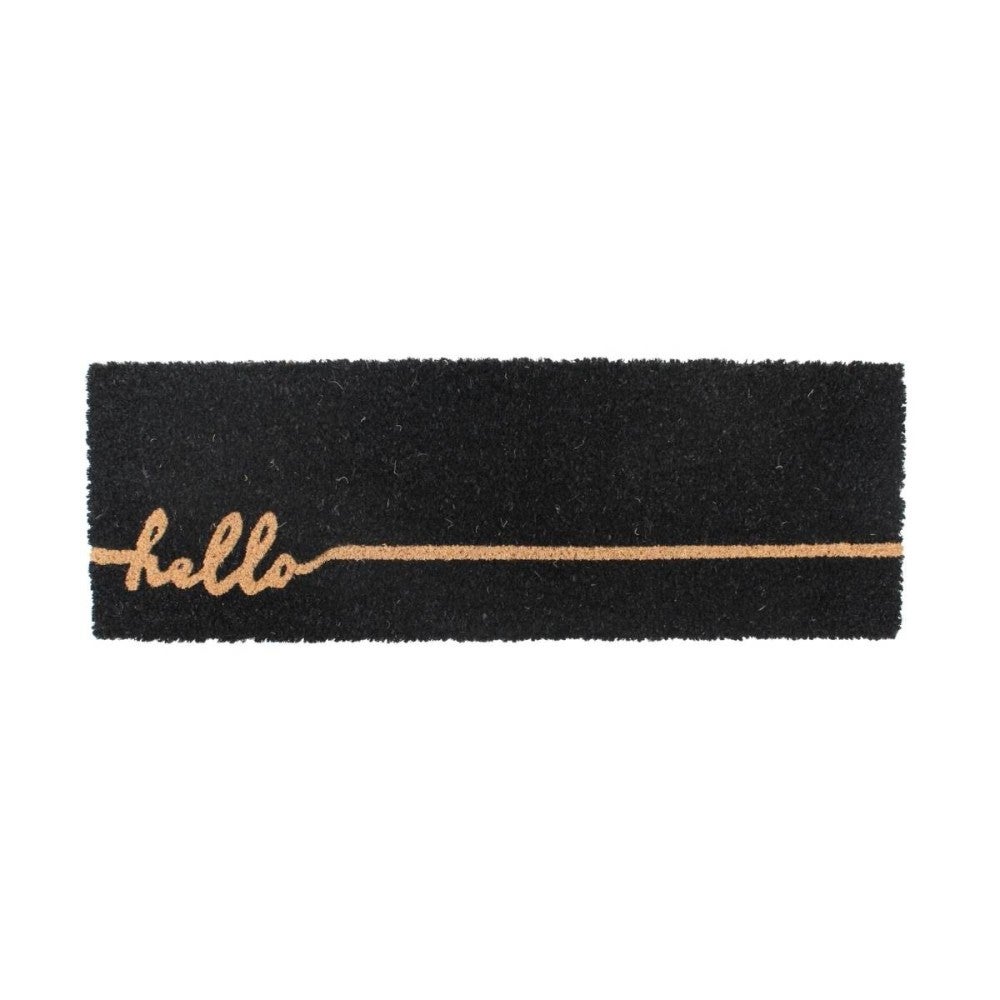 Paillasson de marche imprimé hello en coco 25x75cm - Ornami - 5