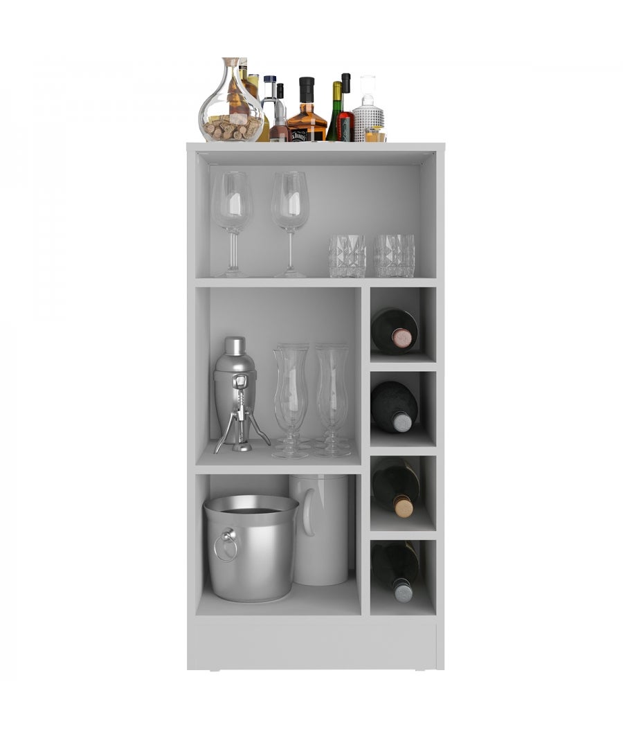 TAVOLO ALTO TIPO BAR CON CANTINA CUARZO - 136 x 45 x 92 cm - 3