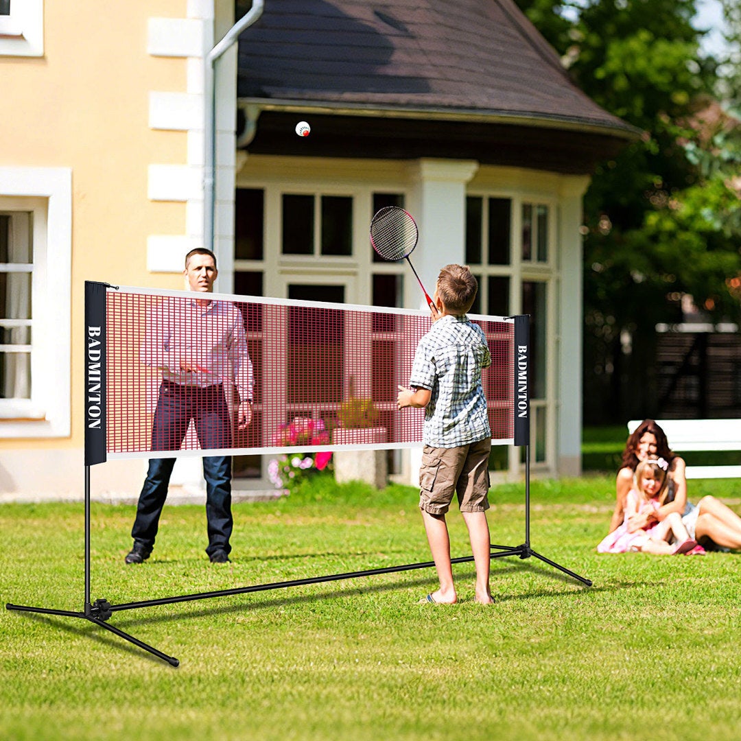 Filet de badminton Réglable en hauteur Filet de tennis Filet de volley-ball Portable avec sac de transport Largeur 410cm - 8