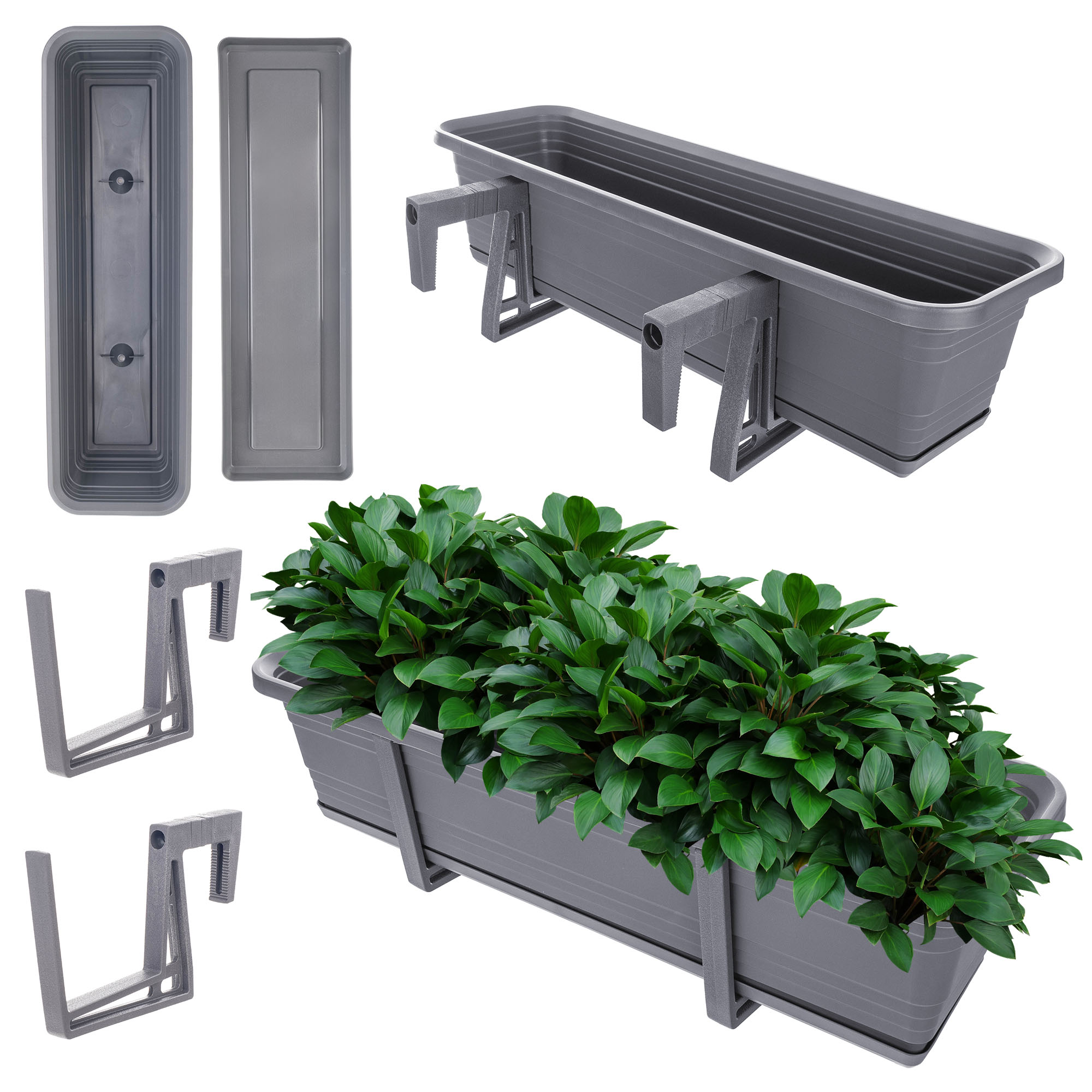 Jardineras Exterior Macetero Elevado Bandeja Plantas Flores Terraza Jardín  110 X 40 X 49,5 Maceta Orquidea, image size:2000x2000