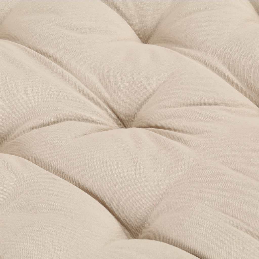 Coussin de plancher de palette Coton 120x40x7 cm Beige - 7