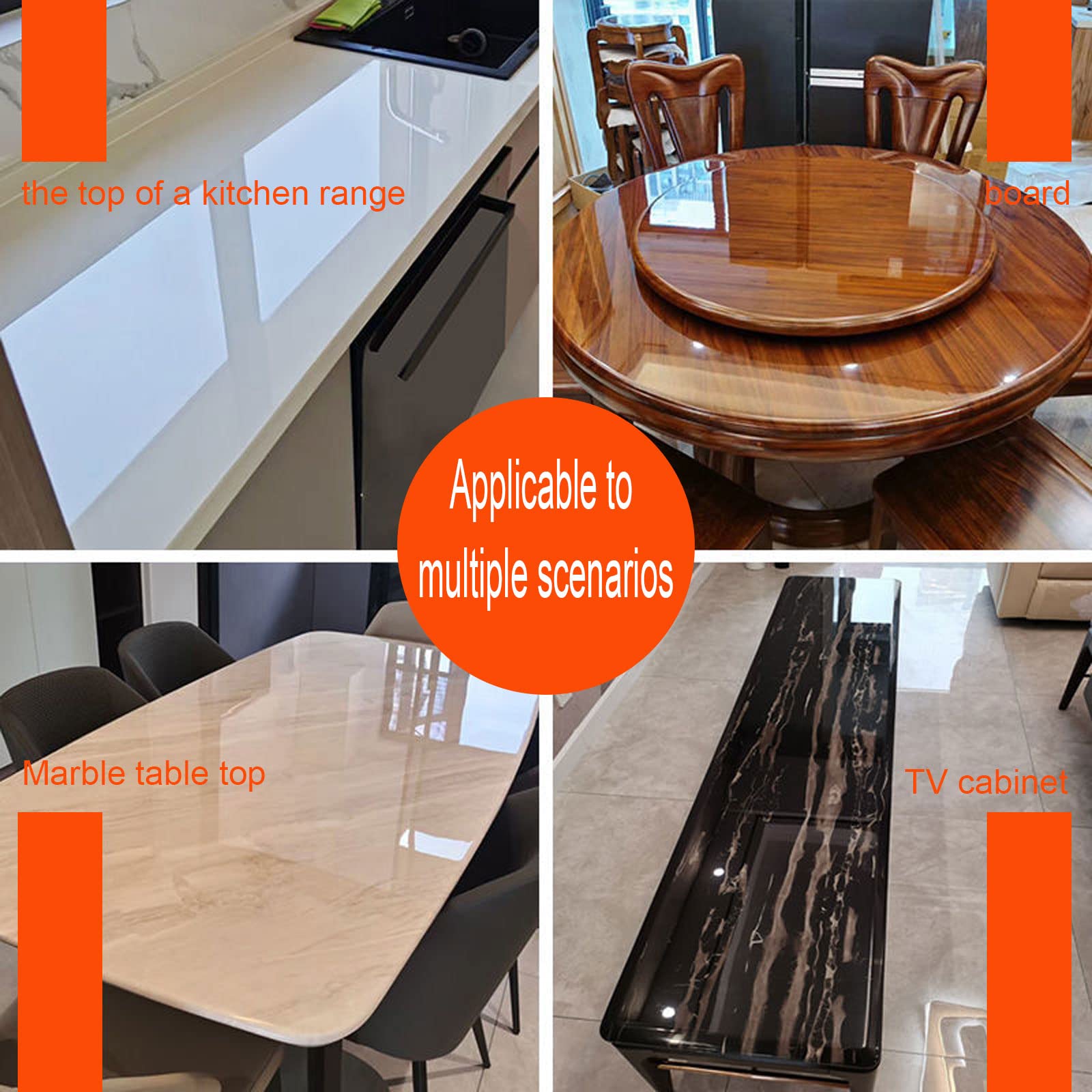 Adesivi per carta da parati trasparenti autoadesivi, adesivi murali termoisolanti, pellicola protettiva impermeabile e antiolio, 40 x 300 cm - 4