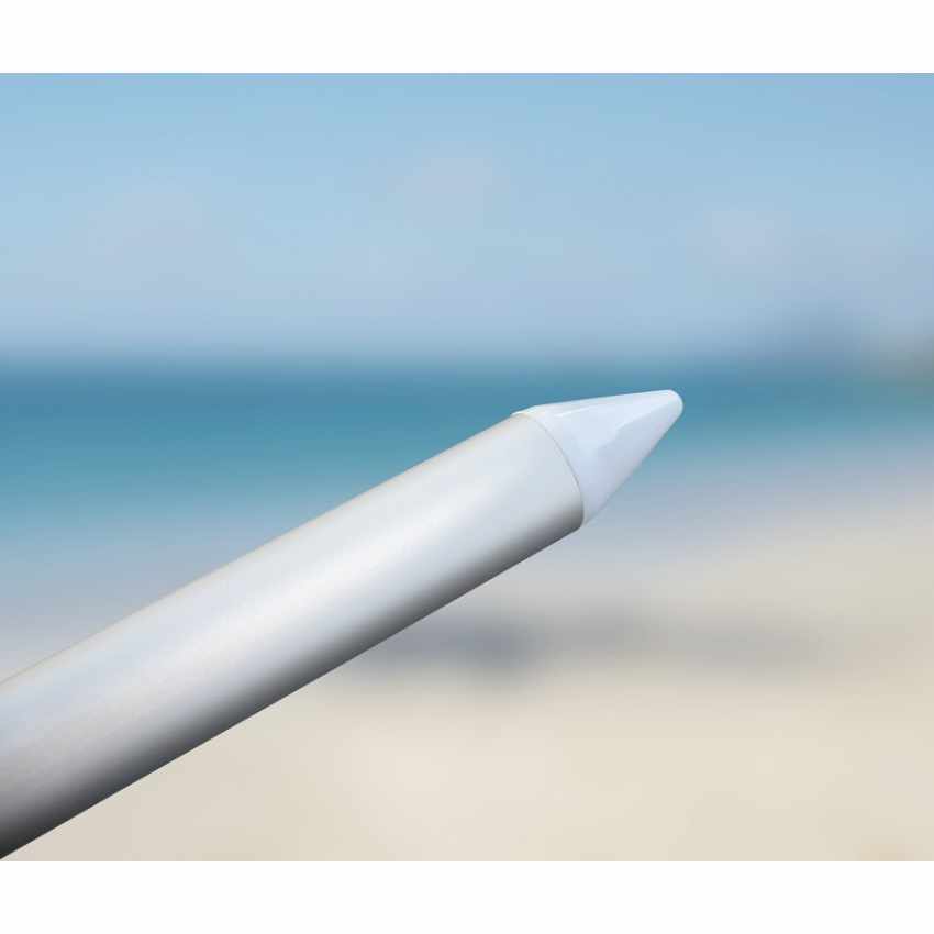 Parasol de plage 240 cm aluminium anti-vent protection UV Roma - 4