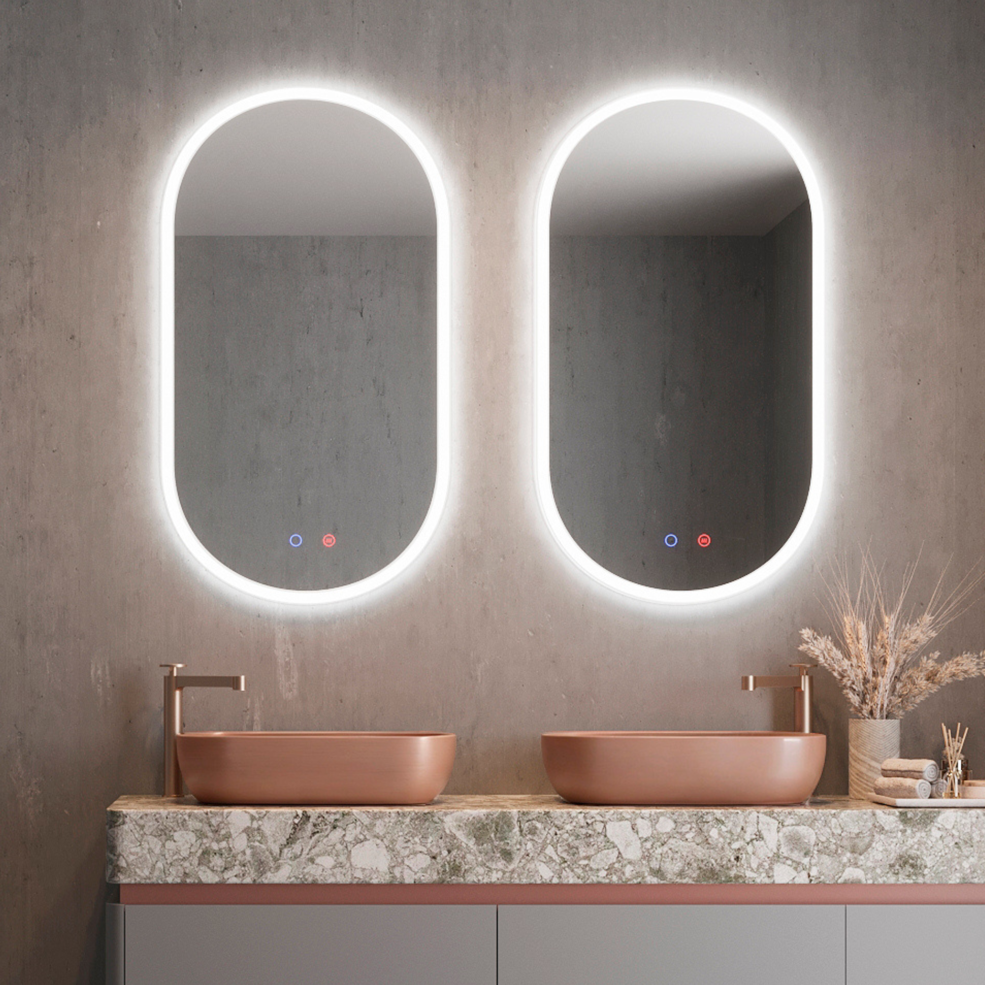 LEDIMEX - Espejo 50x90cm Baño con Luz LED y Antivaho | Espejo ...