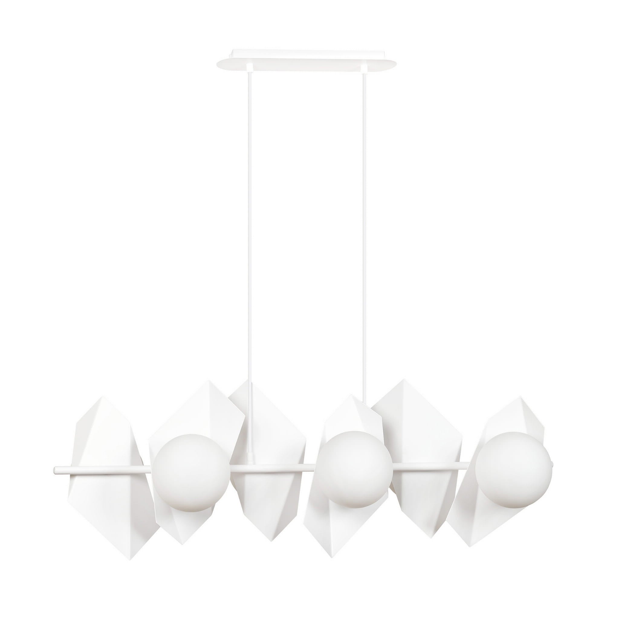 Lampa wisząca Drifton biała 6xE14x10W wym: 100 x 100 cm szkło Emibig