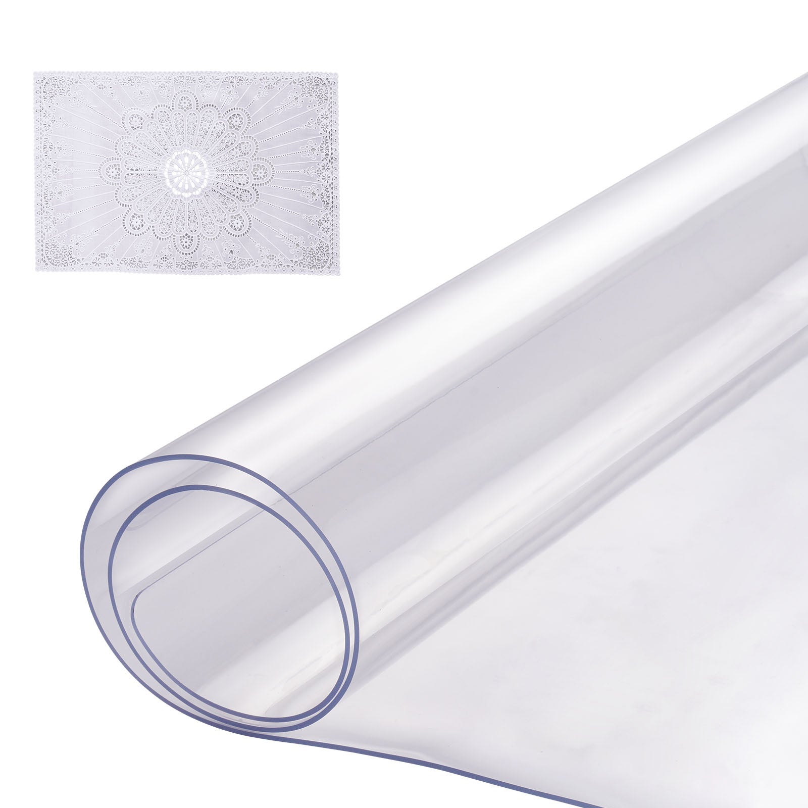 Obrus ​​ochronny na stół PCV Folia stołowa 356x610mm Ochrona biurka 1,5mm VEVOR