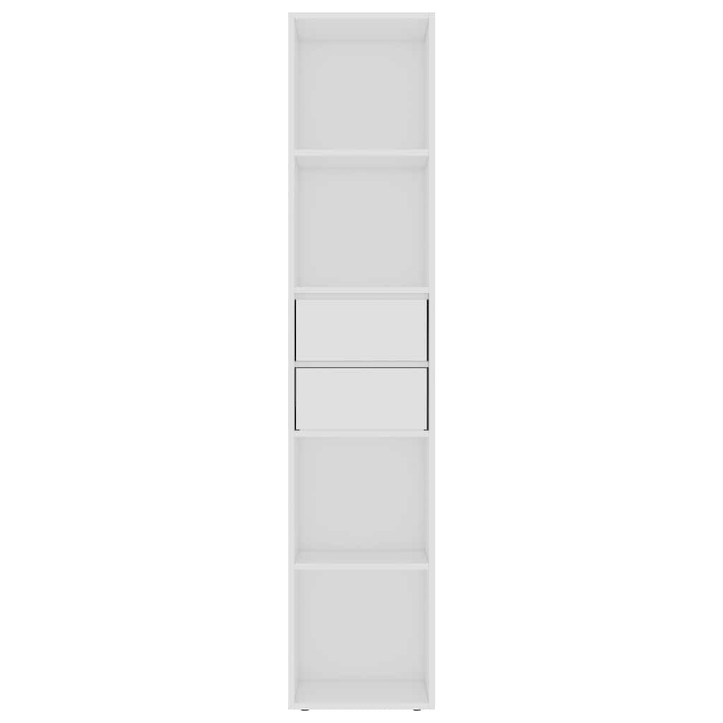 Estantería, Librería librería madera contrachapada blanco 36x30x171 cm - 5