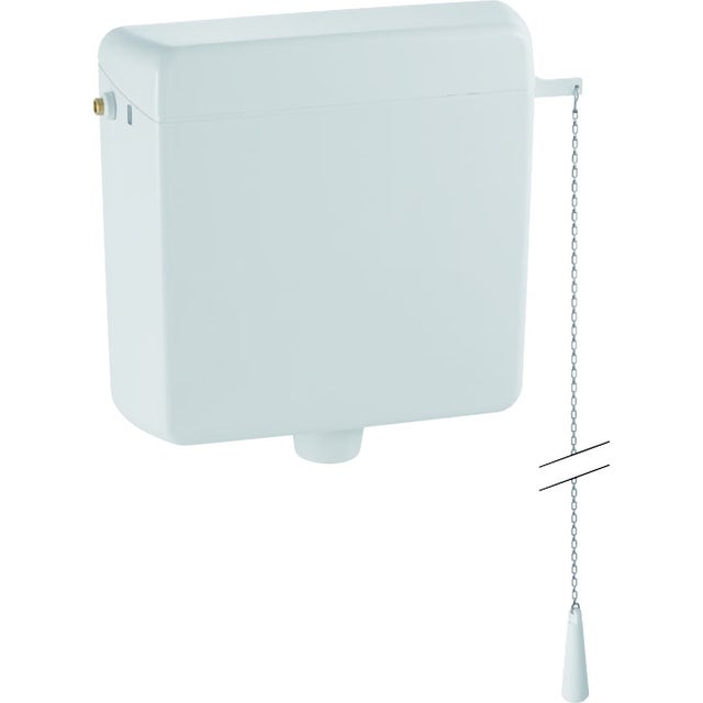 Geberit - Réservoir apparent Geberit AP123, rinçage simple touche, avec chaînette - 123.700.11.1