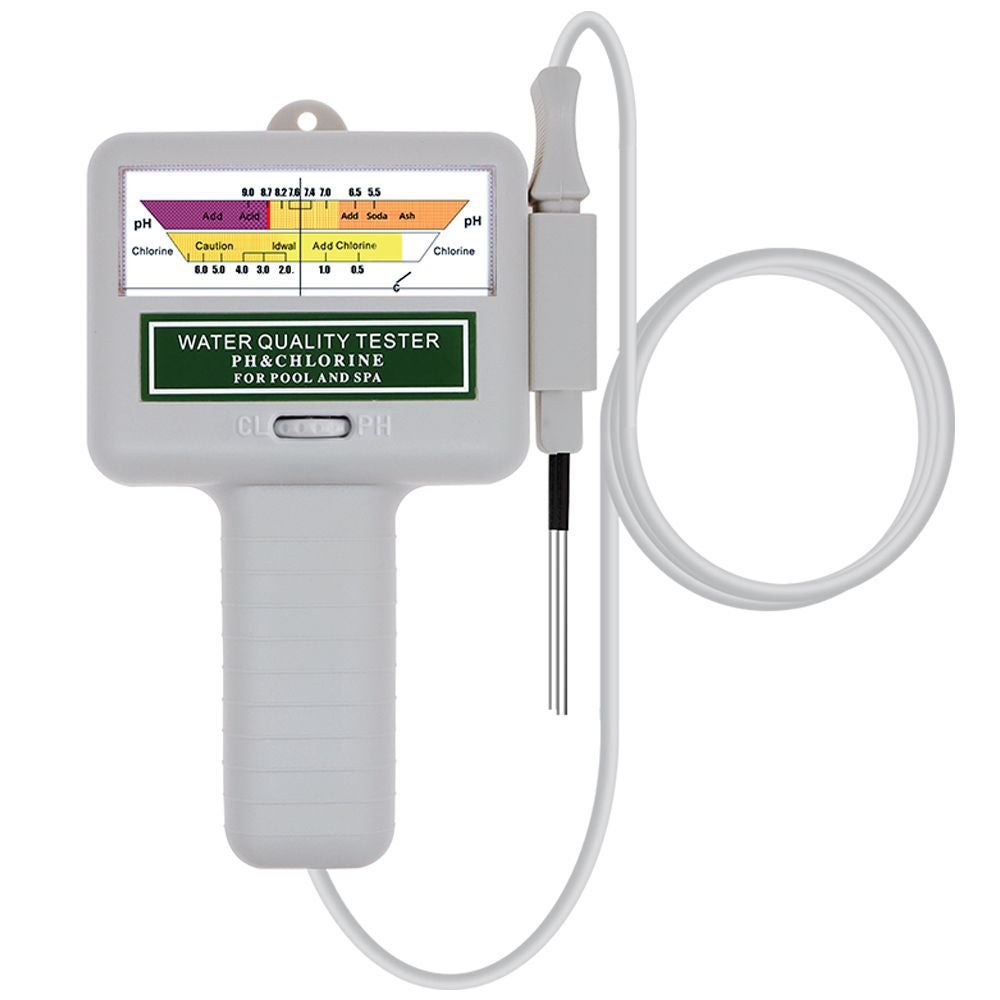 Testeur d'eau de piscine, testeur de chlore résiduel et de pH, testeur de piscine portable 2 en 1 pour eau potable, aquarium, piscine - 2