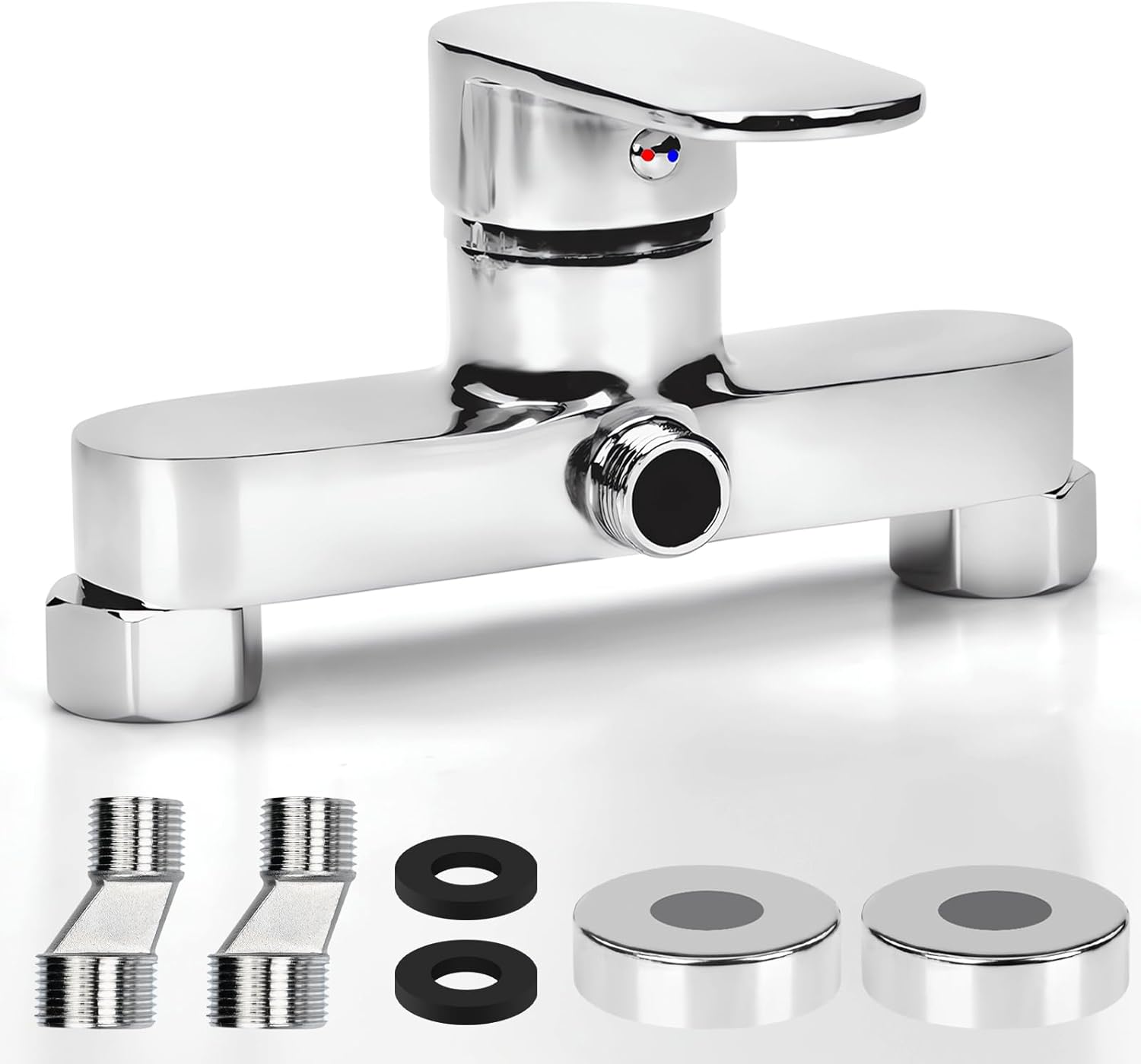 Bateria natryskowa, bateria natryskowa ścienna jednouchwytowa, z głowicą ceramiczną, bateria natryskowa z wylewką G 1/2