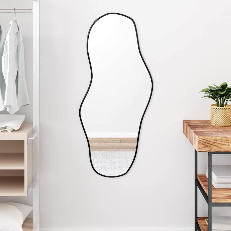 Zdjęcia - Lustro ścienne VidaXL , czarne, 100x45 cm