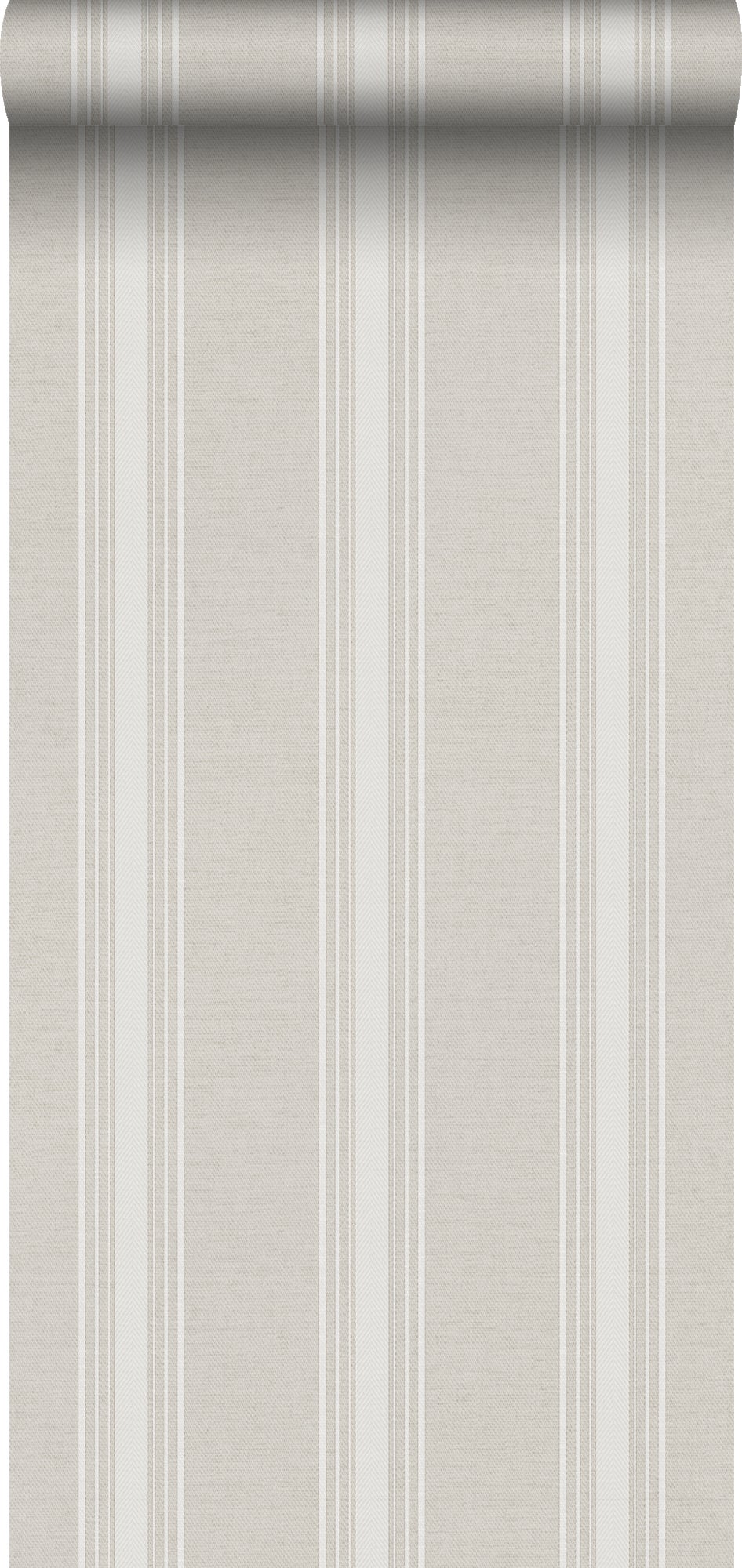 Tapeta paski beżowymIbiałym - 53 cm x 10 m - SANDERS &amp; SANDERS