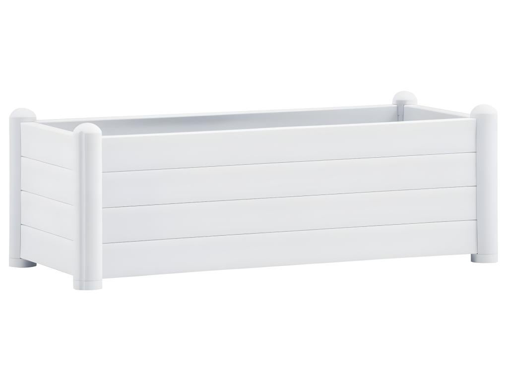 Fioriera aiuola rialzata piante fiori giardino PP 100 x 43 x 35 cm bianco 02_0001224 - 6
