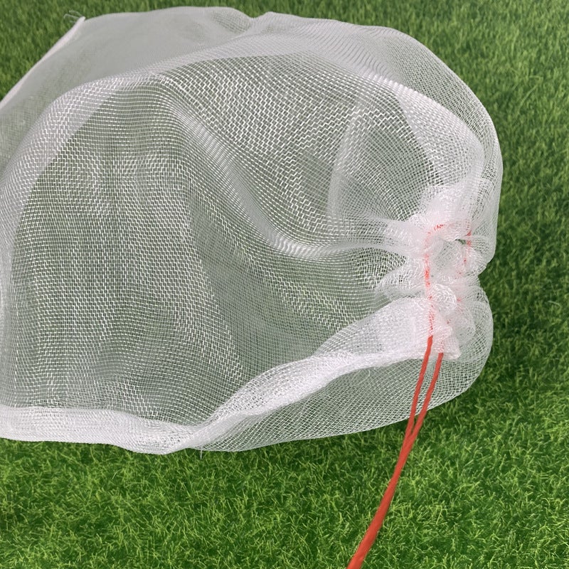 (15 x 10 cm) 100 wielokrotnego użytku nylonowych torebek siatkowych na rośliny, warzywa i kwiaty. Regulowane ściągacze zapobiegają przedostawaniu się - 4