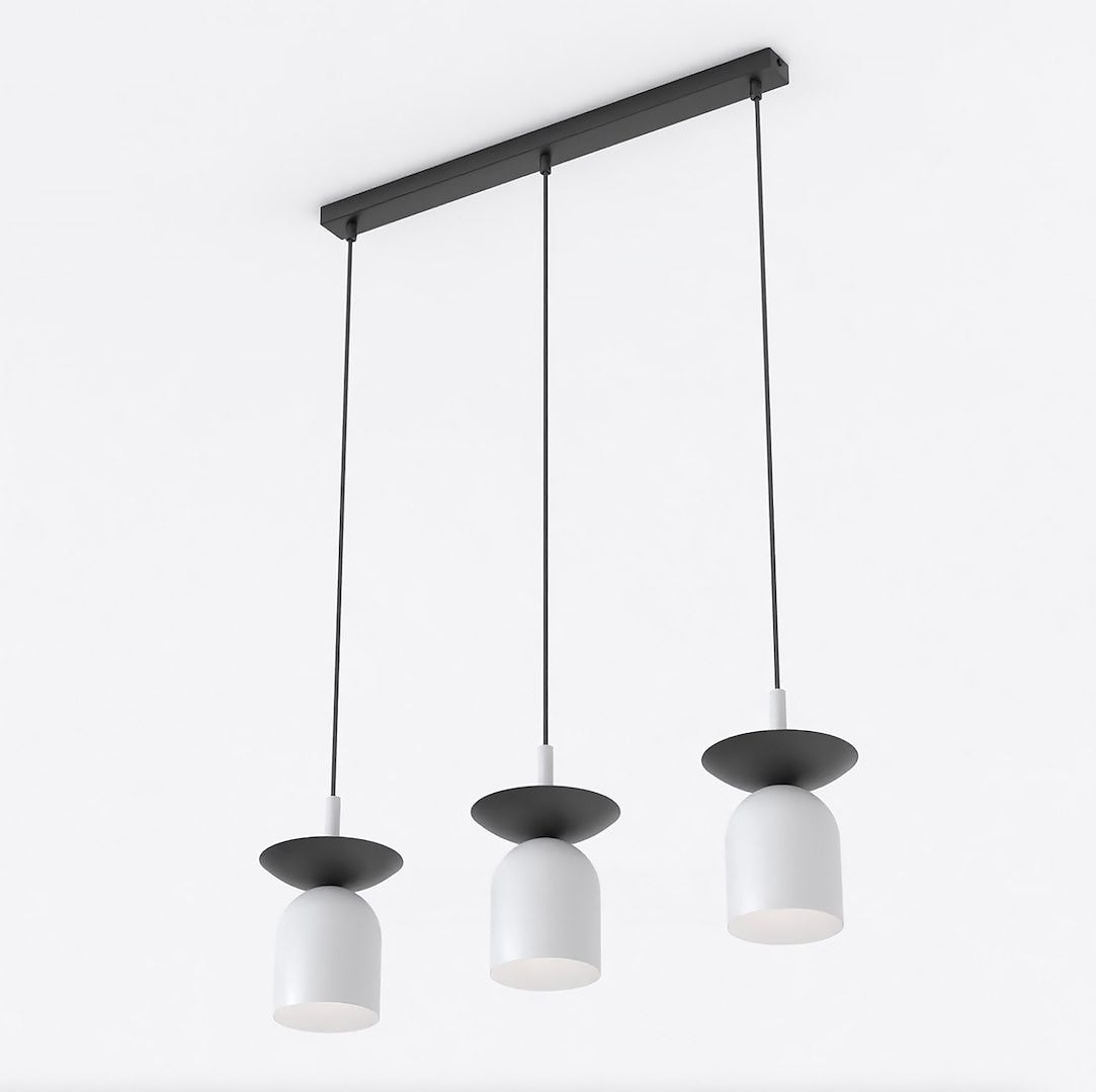 Lampa wisząca EGO szaro-czarna 3xE14x15W metal wym:120x60x11cm IP20 Emibig