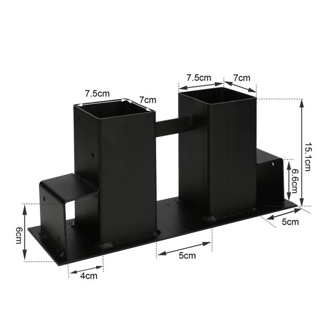 Set Supporti Per Legna Da Ardere - 4 Pezzi In Acciaio Zincato, Per Scaffali - Foto 10