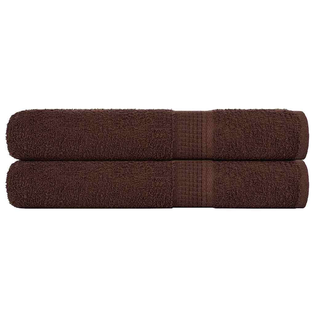 ZOLLNER Set De 2 Serviettes De Sauna 70x180 Cm - Coton 380g/m² Épais - Blanc - Qualité Hôtelière
