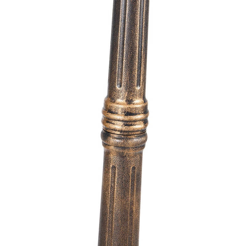 Qazqa classic-antique lanterne extérieure pour jardin - Capital - doré/laiton, max. 15w, e27, 216cm, IP44, à 3 lumières - 7
