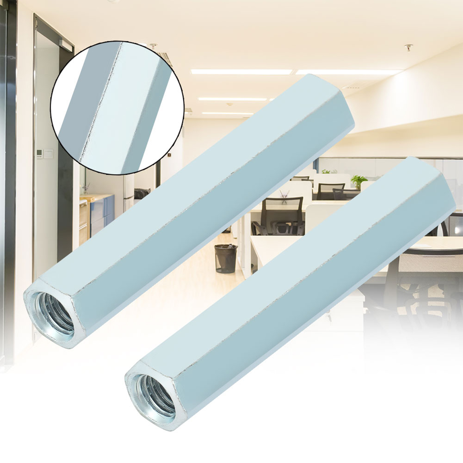 2 pezzi M8*66 Dado esagonale a gambo lungo Dado esagonale a manicotto Distanziatore Elementi di fissaggio filettati - 6