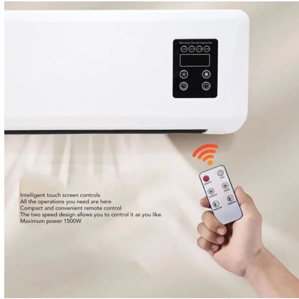 AQUECEDOR DE VENTILADOR AQUECEDOR RESFRIADOR VENTILADOR DE PAREDE PORTÁTIL - 3