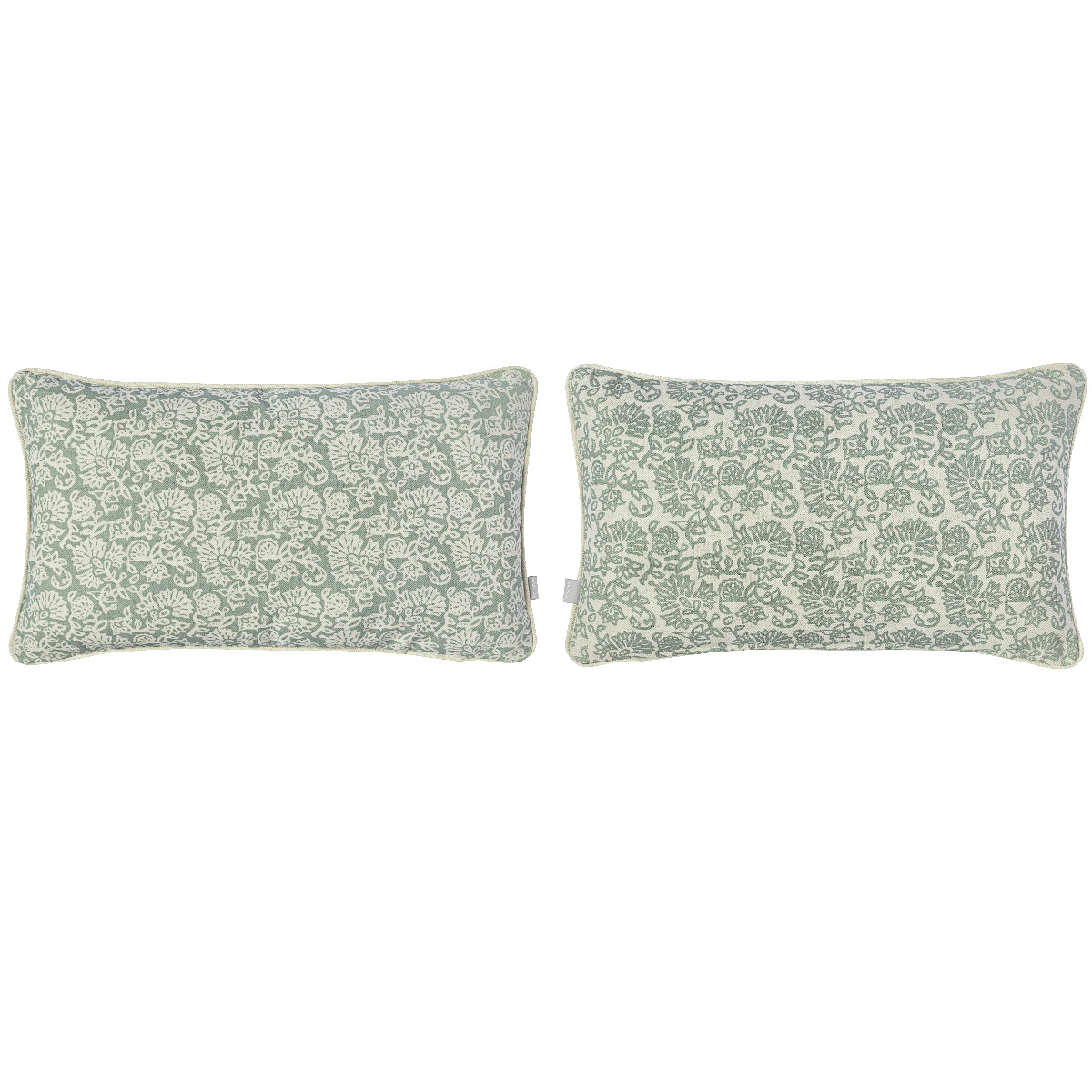 2 fundas de cojín de algodón harrison 30x50 cm verde