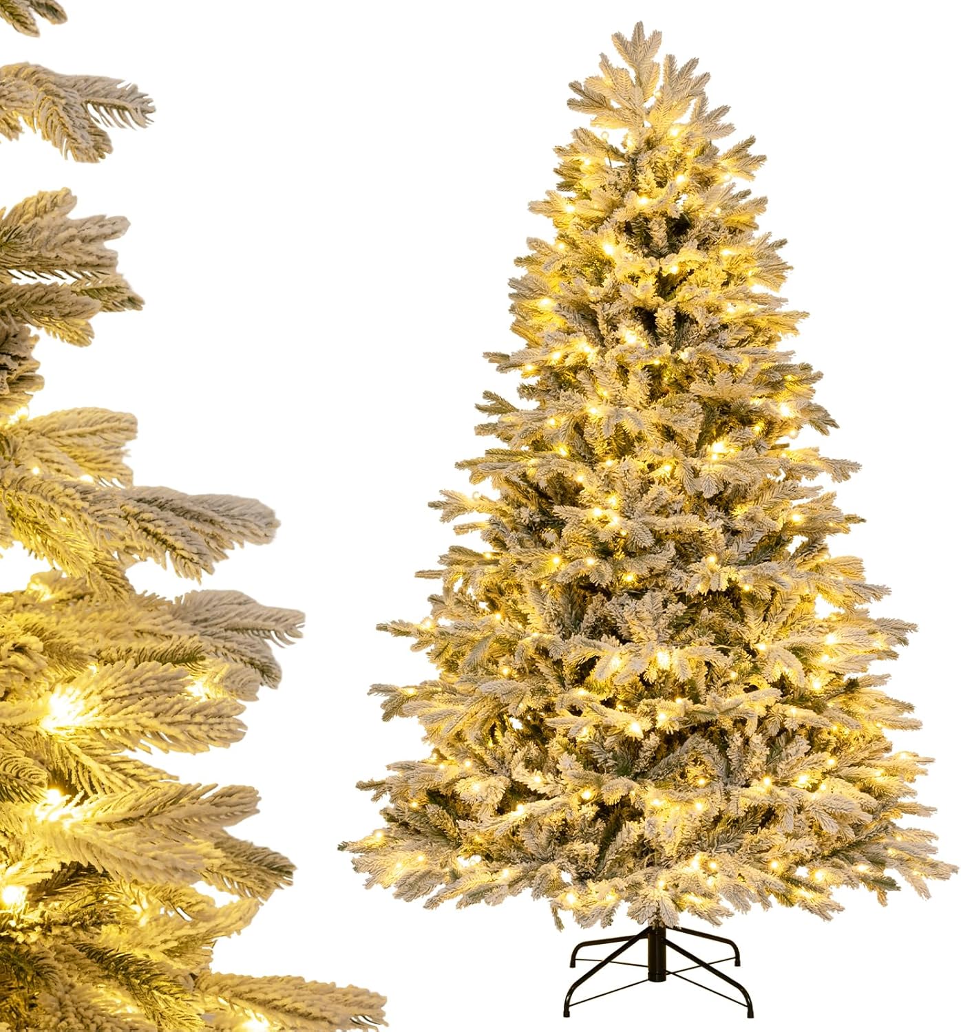 Albero Di Eucalipto Artificiale 2,1m Con 128 Luci LED Calde - Decorazione Autunnale Per Interni - 4