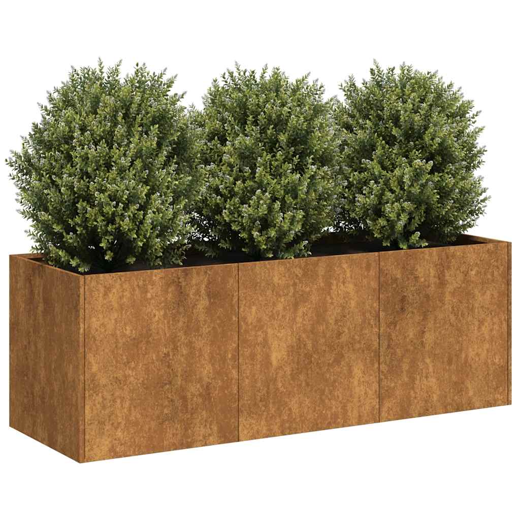 Jardinière Surélevée Rouillée 200x40x80 Cm – Acier Corten Résistant Intempéries, Lit De Jardin Grand Format