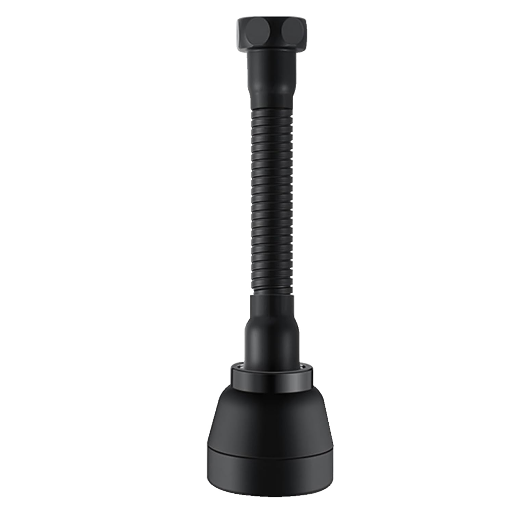 Przedłużacz kranu obrotowy 360°, 3 tryby, perlator kranu, adapter kranu (czarny, długi)