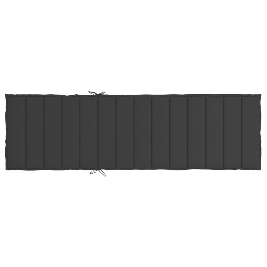 Cojín exterior | Cojín de tumbona de tela Oxford negro 200x50x3 cm CFW91476 - 5
