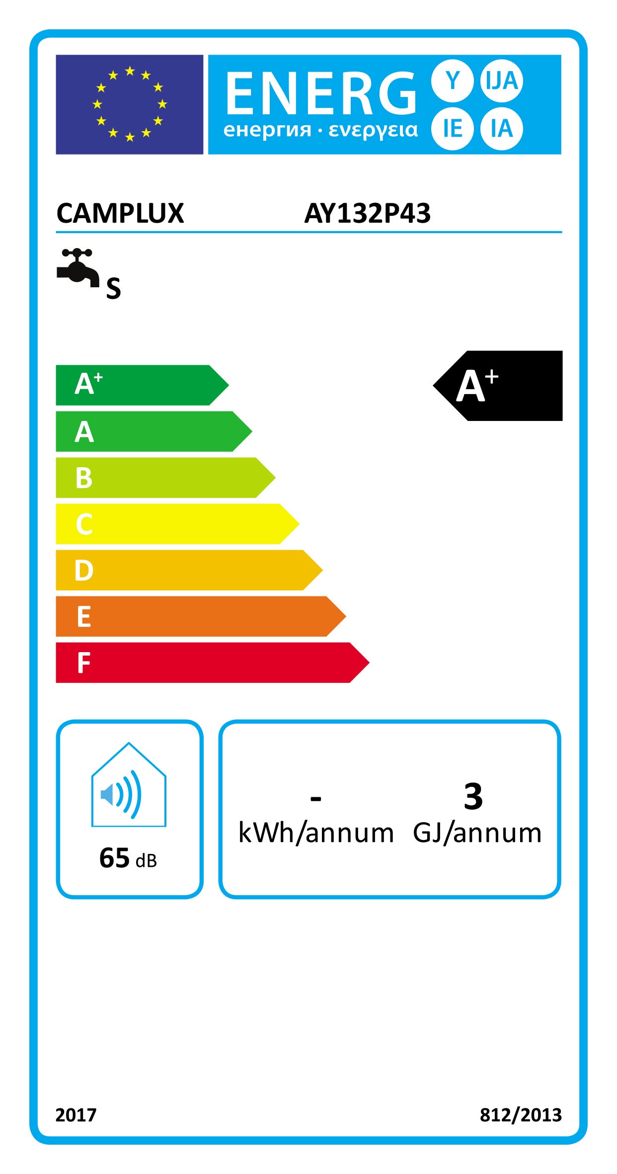 CAMPLUX AY132P43 5L Chauffe-eau à Gaz Propane (37mbar) /Butane (28-30mbar) Instantané avec Pompe à eau 4.3L [Classe énergétique A+] - 10