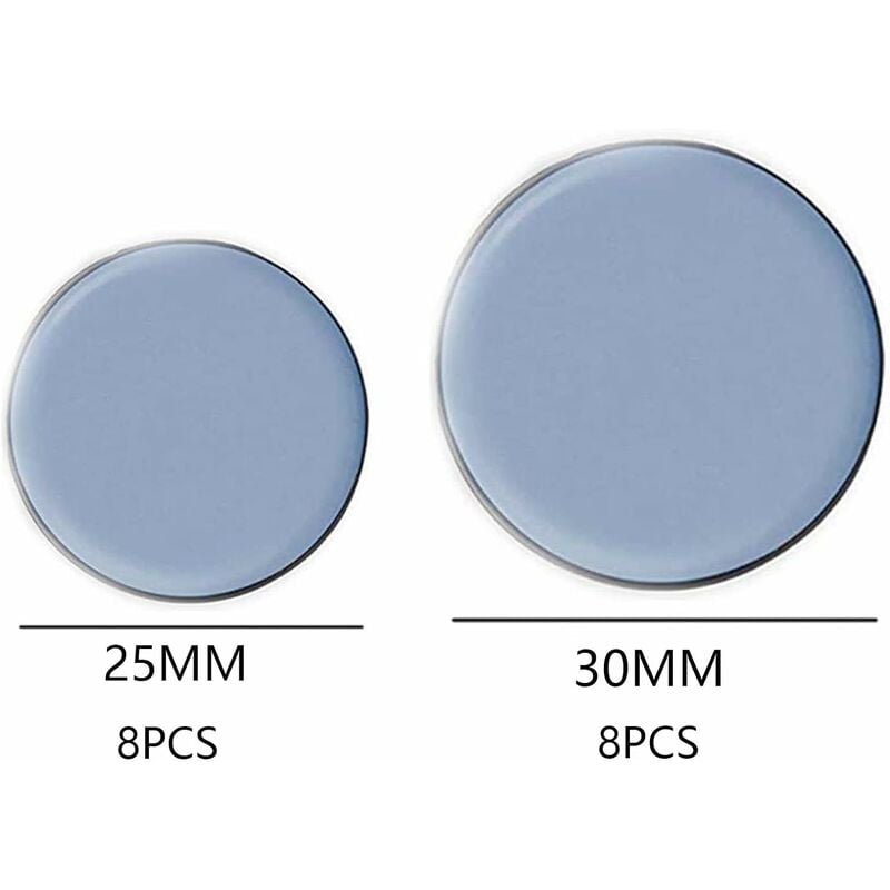 Uni-Fine 8Pcs 15 X 75 Mm Patins En Téflon Autocollants Patins Robustes En Téflon Autocollants