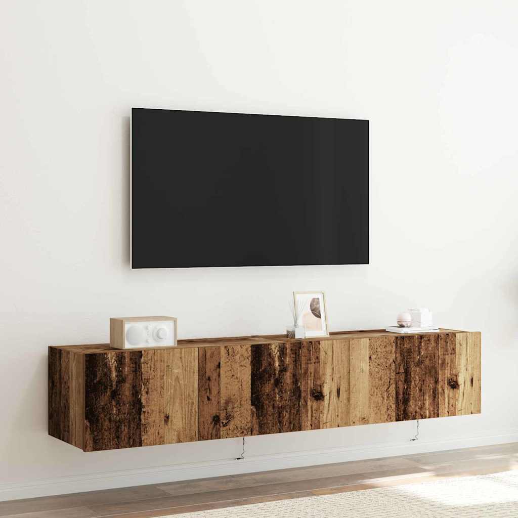 VidaXL Mobile A Parete In Legno Vecchio – Armadietto 69,5x34x90 Cm, 3 Scomparti, Montaggio A Muro!