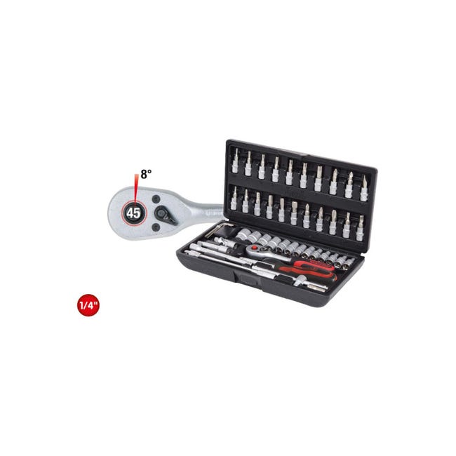 KS TOOLS 917.0648 Coffret De Douilles F6 ¼'' CHROMEmat 47 Pièces EUR 83 KS TOOLS 917.0648 Coffret De Douilles F6 ¼'' CHROMEmat 47 Pièces EUR 83