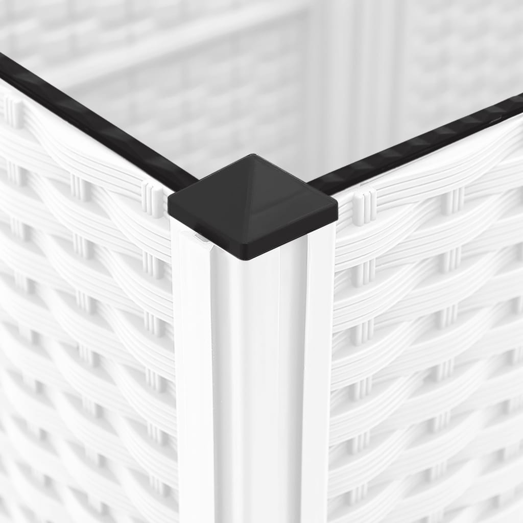 Maison Exclusive - Fioriera da Giardino con Graticcio Bianco 40x40x121,5 cm PP - 7