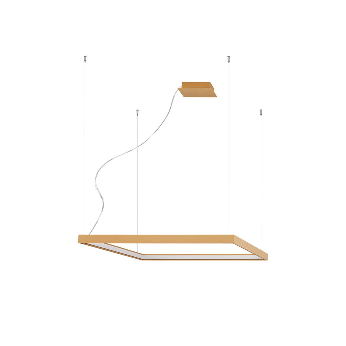 Lampa wisząca Nelya złota LED 50W 3000K 5757lm wym: 150 x 80 x 80 cm aluminium Thoro Lighting