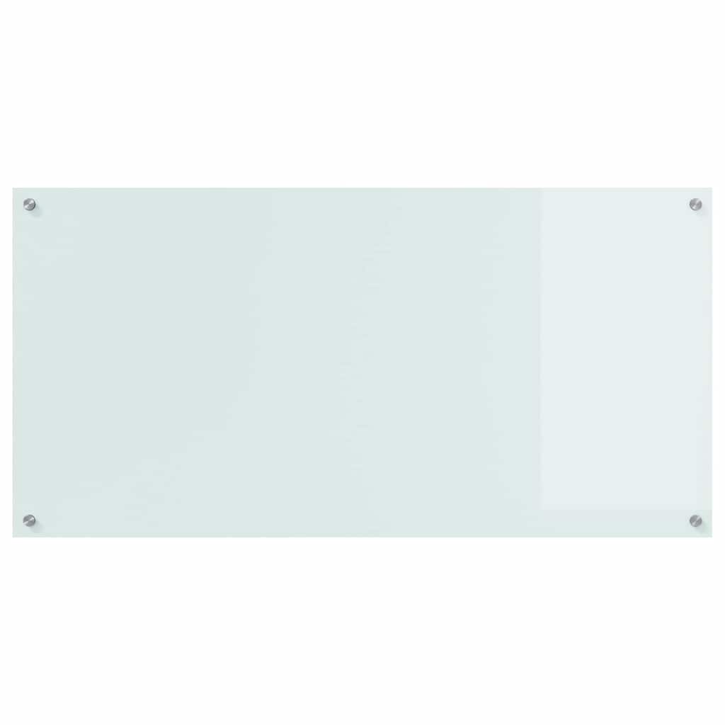 vidaXL Crédence de cuisine 2 pc Blanc 120 x 60 cm verre trempé - 4