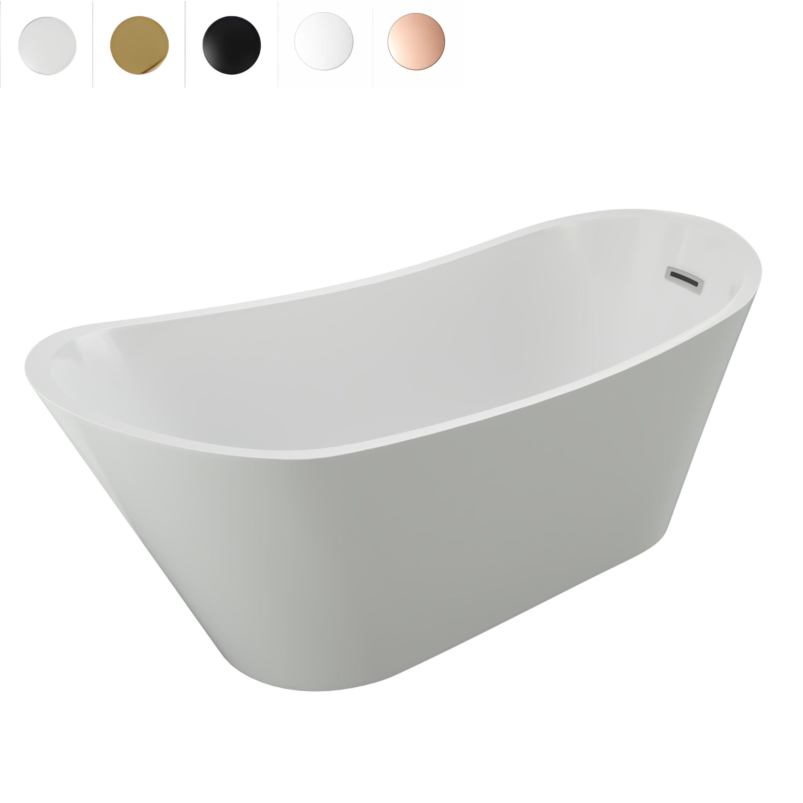 WANNA WOLNOSTOJĄCA ALLISON AKRYLOWA 170 X 75 BIAŁA + SYFON KOREK PRZELEW 5 KOLORÓW