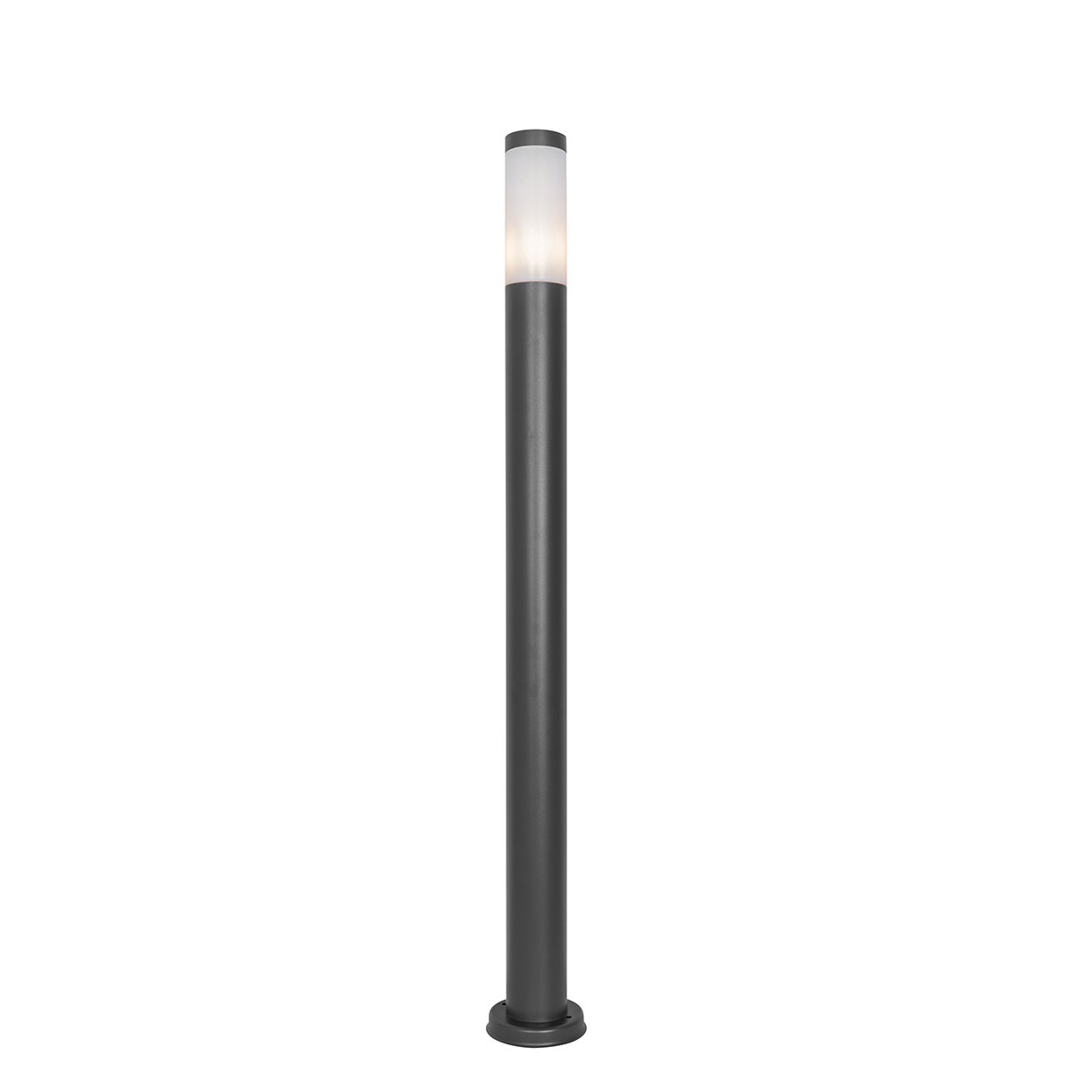 Qazqa moderno lampada bollard da esterno per giardino - Rox - grigio scuro, max. 20w, compatibile con lampadines LED, e27 - 6