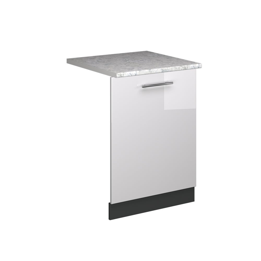 Vicco Panel przedni zmywarki Fame-Line, Biały wysoki połysk, 60 cm , BP Marmur