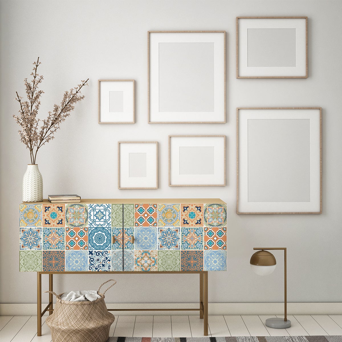 24 vinilos muebles de azulejos gracina - adhesivo de pared - revestimiento sticker mural decorativo - 24stickers20x20cm
