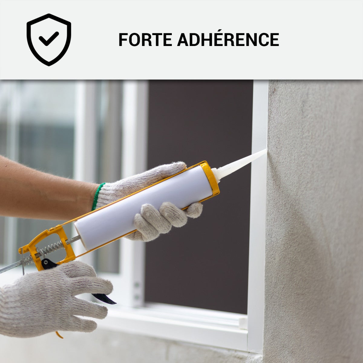 Mastic Silicone intérieur / extérieur pour fenêtres et menuiseries : ARCAMASTIC BATIMENT Blanc - 300 ml x 3 - ARCANE INDUSTRIES - 4