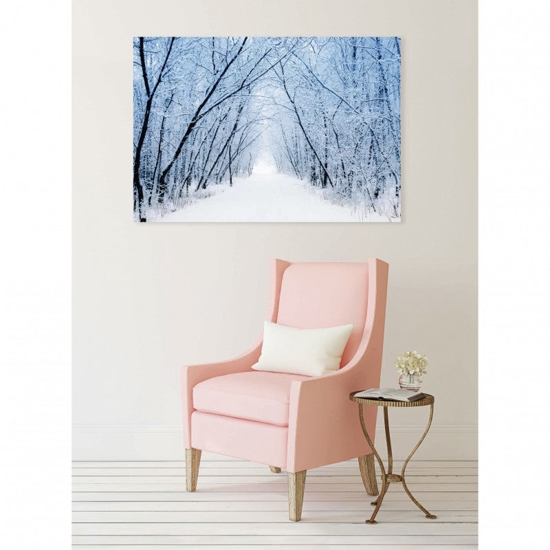 Tableau toile XXL en kit Chemin Blanc 130 x 90 cm - Toile textile sans PCV - Tableau grand format fabriqué en France par Scenolia - 3