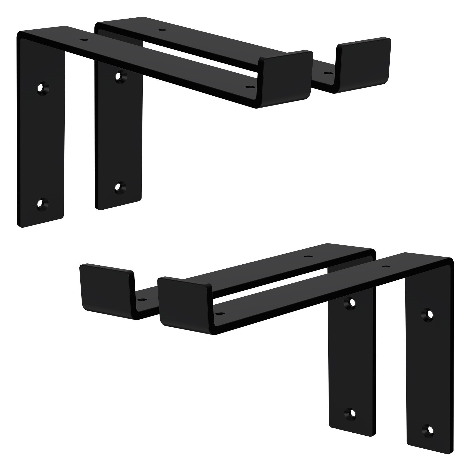 Paire de supports d'étagère traditionnels en bois, corbeaux de Paire de supports d'étagère traditionnels en bois, corbeaux de