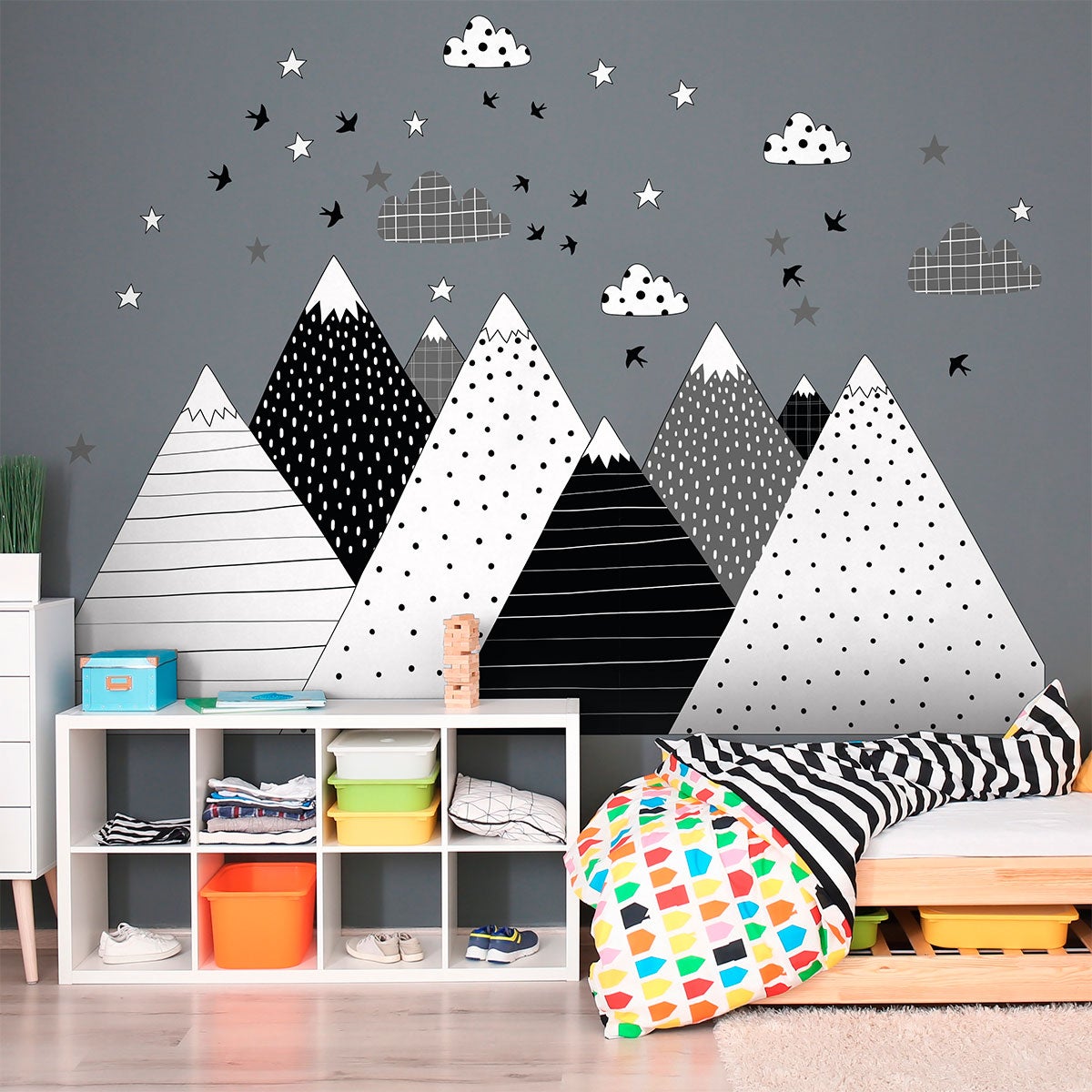 Adesivo bambino di montagna scandinavo saska - Sticker adesivo - adesivi murali - 40x60cm - 3